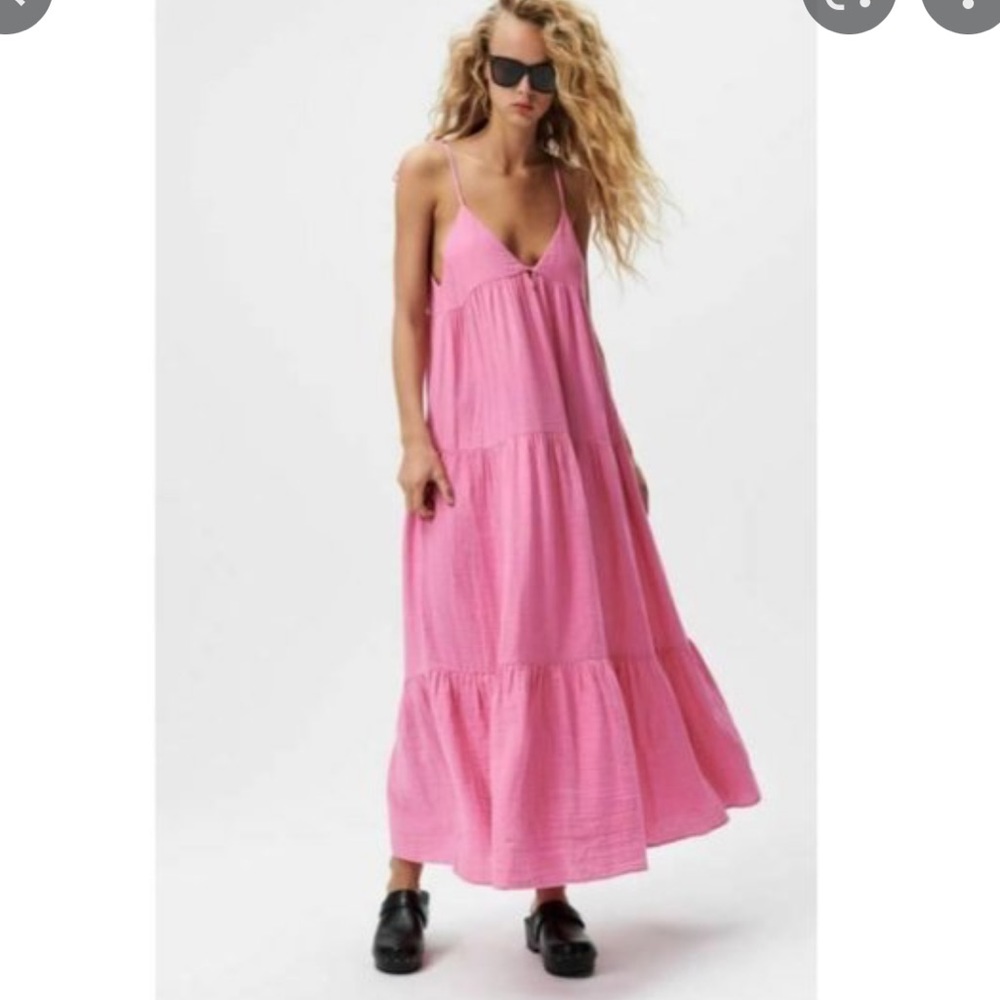 Zara Tiered Chiffon Midi Dress